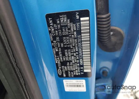 2019 Hyundai Kona Se из США, поврежденный, VIN KM8K12AA6KU387816